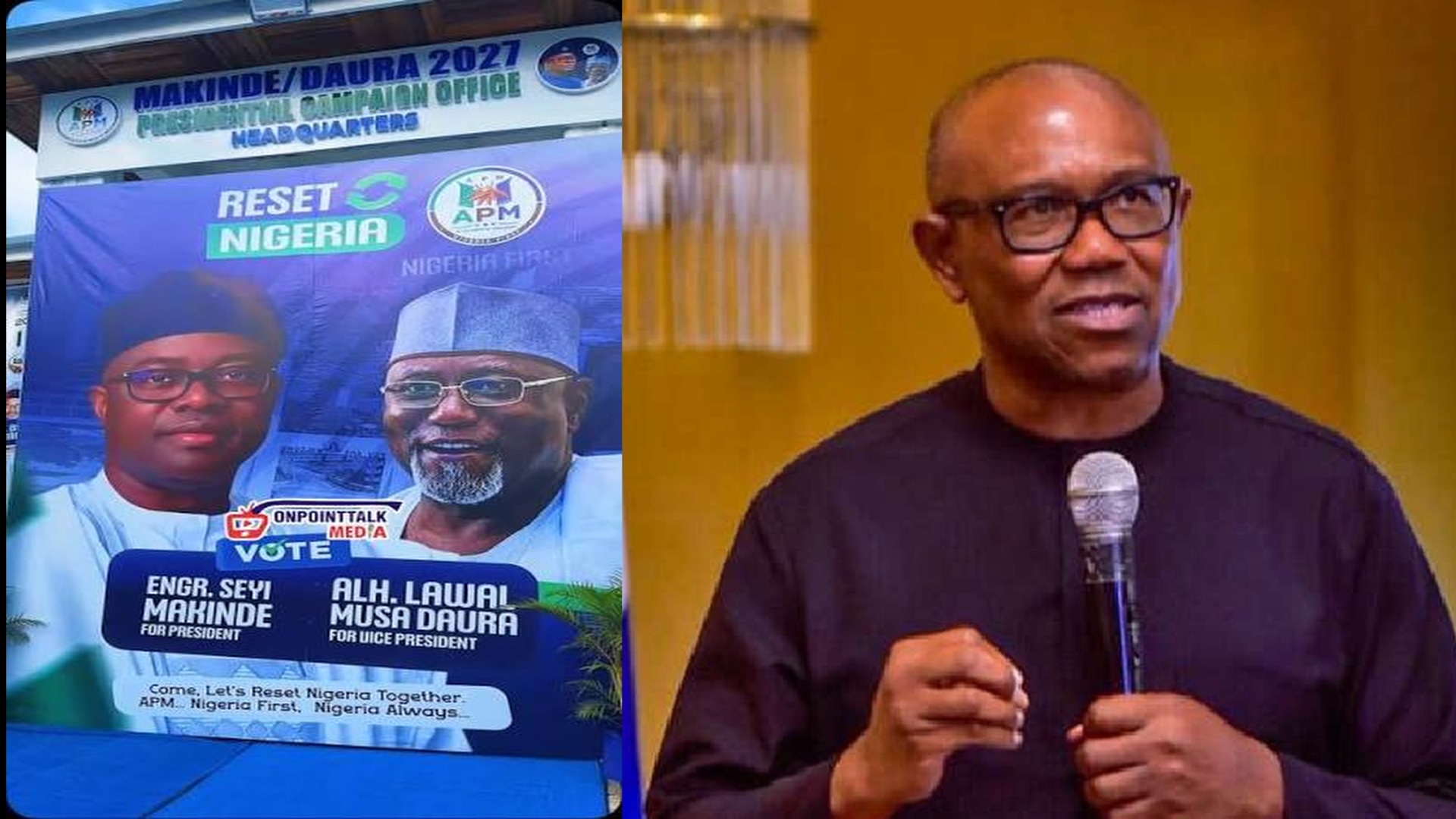 PETER OBI AT SEYI MAKINDE’S CAMPAIGN OFFICE LAUNCH
